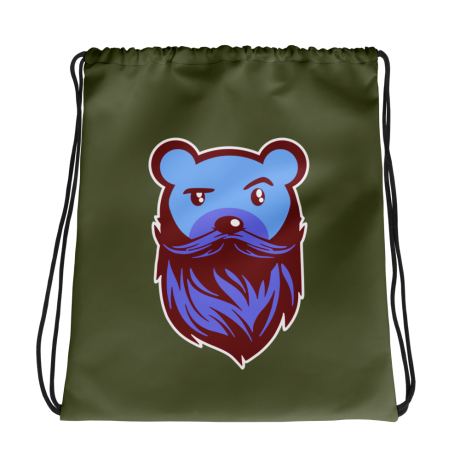 1-drawstring-bag-bearded-blue-bear-military-green-product-front.webp