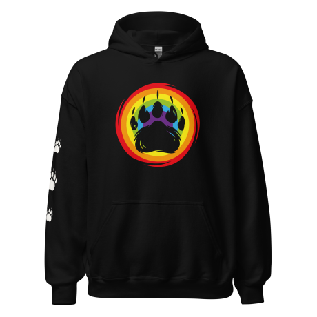 1-hoodie-rainbow-bear-paw-black-product-front.webp
